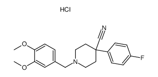 1-(3,4-dimethoxybenzyl)-4-(4-fluorophenyl)-4-cyanopiperidine hydrochloride Structure