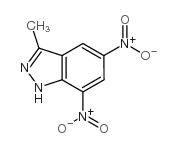 3-甲基-5,7-二硝基-1H-吲唑结构式