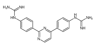 2-[4-[2-[4-(diaminomethylideneamino)phenyl]pyrimidin-4-yl]phenyl]guanidine结构式