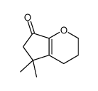 5,5-dimethyl-2,3,4,6-tetrahydrocyclopenta[b]pyran-7-one结构式