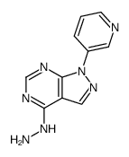 4-hydrazino-1-pyridin-3-yl-1H-pyrazolo[3,4-d]pyrimidine结构式