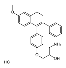 1-amino-3-[4-(6-methoxy-2-phenyl-3,4-dihydronaphthalen-1-yl)phenoxy]propan-2-ol,hydrochloride Structure