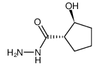 Cyclopentanecarboxylic acid, 2-hydroxy-, hydrazide, (1S,2S)- (9CI) structure