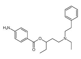 4-Aminobenzoic acid 1-ethyl-3-[ethyl(phenethyl)amino]propyl ester structure