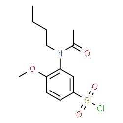 3-[Acetyl(butyl)amino]-4-methoxybenzenesulfonic acid chloride结构式