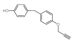 4-(4-(prop-2-ynyloxy)benzyl)phenol (en)Phenol, 4-[[4-(2-propynyloxy)phenyl]methyl]- (en)结构式
