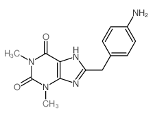 8-[(4-aminophenyl)methyl]-1,3-dimethyl-7H-purine-2,6-dione Structure