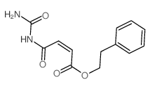 2-Butenoic acid,4-[(aminocarbonyl)amino]-4-oxo-, 2-phenylethyl ester, (Z)- (9CI) Structure