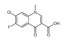 7-chloro-6-fluoro-1-methyl-4-oxo-1,4-dihydro-quinoline-3-carboxylic acid结构式