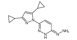 [6-(3,5-dicyclopropylpyrazol-1-yl)pyridazin-3-yl]hydrazine Structure