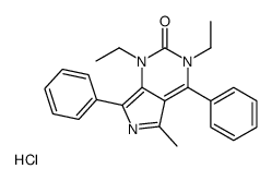 1,3-diethyl-5-methyl-4,7-diphenylpyrrolo[3,4-d]pyrimidin-2-one,hydrochloride结构式
