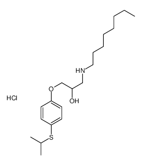 1-(octylamino)-3-(4-propan-2-ylsulfanylphenoxy)propan-2-ol,hydrochloride Structure