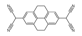 4,5,9,10-tetrahydro-5,13-pyrenedimalononitrile Structure