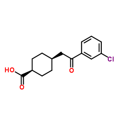 cis-4-[2-(3-Chlorophenyl)-2-oxoethyl]cyclohexanecarboxylic acid Structure
