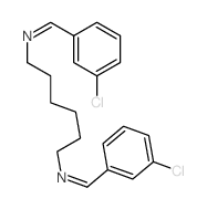 N,N-Bis(m-chlorobenzylidene)-1,6-hexanediamine结构式