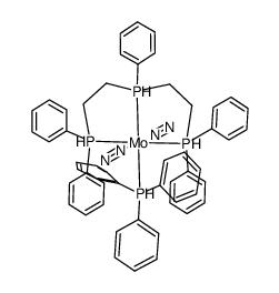 trans-[Mo(N2)(PhP(CH2CH2PPh2)2)(PPh3)]结构式
