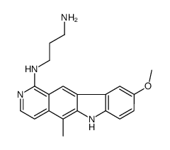 N'-(9-methoxy-5-methyl-6H-pyrido[4,3-b]carbazol-1-yl)propane-1,3-diamine结构式