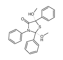 2,5-Dimethoxy-2,3,5-triphenylthiazolidin-4-one Structure