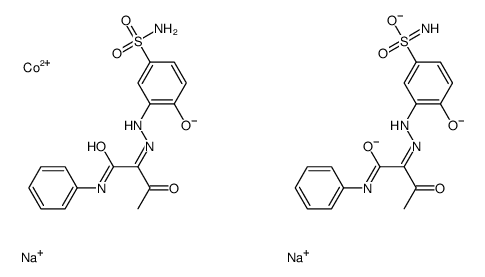 Cobaltate(2-), bis[2-[[5-(aminosulfonyl)-2-hydroxyphenyl]azo]-3-oxo-N-phenylbutanamidato(2-)]-, disodium结构式