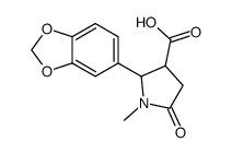 2-(3,4-methylenedioxyphenyl)-1-methyl-5-oxo-3-pyrrolidine carboxylic acid Structure