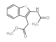 Benzo[b]thiophene-3-aceticacid, 2-(acetylamino)-, methyl ester结构式