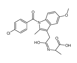 (2S)-2-[[2-[1-(4-chlorobenzoyl)-5-methoxy-2-methylindol-3-yl]acetyl]amino]propanoic acid Structure