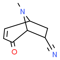 8-Azabicyclo[3.2.1]oct-2-ene-6-carbonitrile,8-methyl-4-oxo-,endo-(9CI)结构式