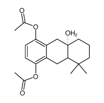 Diacetic acid 5,6,7,8,8a,9,10,10a-octahydro-8a-hydroxy-5,5-dimethylanthracene-1,4-diyl ester picture