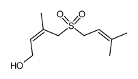 (Z)-4-(3'-methylbut-2'-en-1'-yl)sulfonyl-3-methylbut-2-en-1-ol Structure
