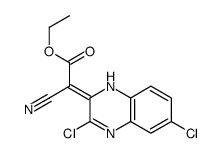 ethyl 2-cyano-2-(3,6-dichloro-1H-quinoxalin-2-ylidene)acetate结构式