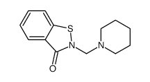 2-(1-piperidinylmethyl)-1,2-benzisothiazol-3(2H)-one structure