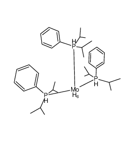 hexahydridotris(diisopropyl(phenyl)phosphine)molybdenum(VI) Structure