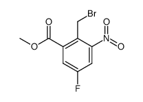2-(溴甲基)-5-氟-3-硝基苯甲酸甲酯结构式