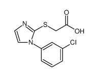 Acetic acid, 2-[[1-(3-chlorophenyl)-1H-imidazol-2-yl]thio]结构式