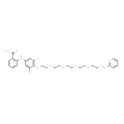 Benzoic acid,2-[[3,5-dichloro-4-[[14-(2-pyridinyldithio)-3,6,9,12-tetraoxatetradec-1-yl]oxy]phenyl]amino]-结构式