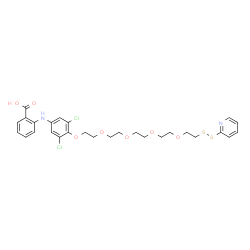 Benzoic acid,2-[[3,5-dichloro-4-[[14-(2-pyridinyldithio)-3,6,9,12-tetraoxatetradec-1-yl]oxy]phenyl]amino]- picture