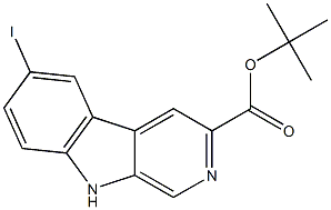 tert-butyl 6-iodo-9H-pyrido[3,4-b]indole-3-carboxylate Structure