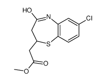 methyl 2-(7-chloro-4-oxo-3,5-dihydro-2H-1,5-benzothiazepin-2-yl)acetate结构式