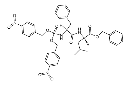 N-(Bis-(4-nitro-benzyl)-phosphoryl)-phenylalanyl-leucin-benzylester结构式