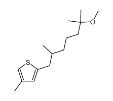 2-(6'-methoxy-2',6'-dimethylheptyl)-4-methylthiophene Structure