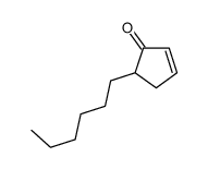 5-hexylcyclopent-2-en-1-one结构式