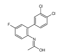 N-(3',4'-Dichloro-5-fluoro-2-biphenylyl)acetamide结构式