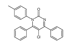 5-Chloro-4,6-diphenyl-1-p-tolyl-1H-pyrimidin-2-one结构式