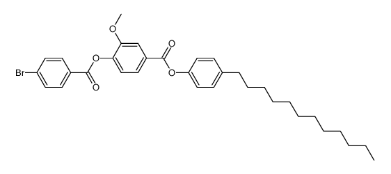 4-(4-Bromo-benzoyloxy)-3-methoxy-benzoic acid 4-dodecyl-phenyl ester Structure