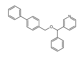 3-[phenyl-[(4-phenylphenyl)methoxy]methyl]pyridine结构式