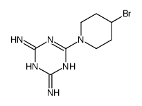 6-(4-bromopiperidin-1-yl)-1,3,5-triazine-2,4-diamine Structure
