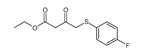 ethyl 4-(4-fluorophenylthio)-3-oxobutanoate结构式