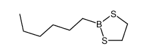 2-hexyl-1,3,2-dithiaborolane结构式