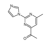 1-(2-imidazol-1-yl-6-methylpyrimidin-4-yl)ethanone Structure