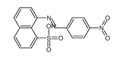 8-[(4-nitrophenyl)methylideneamino]naphthalene-1-sulfonic acid结构式